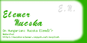 elemer mucska business card